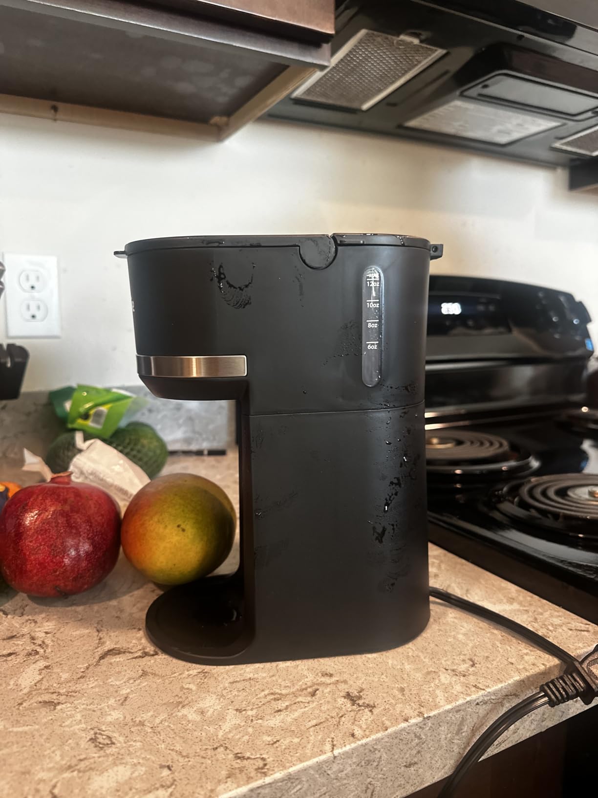 Mini Single Serve Coffee Maker for K Cup and Ground Coffee, Fast Brew One Cup Coffee Machine with Descaling Reminder and Water Window, 6 to 12 oz. Brew Sizes, Black Customer Review Mini Single Serve Coffee Maker for K Cup and Ground Coffee, Fast Brew One Cup Coffee Machine with Descaling Reminder and Water Window, 6 to 12 oz. Brew Sizes, Black - Customer Photo 1