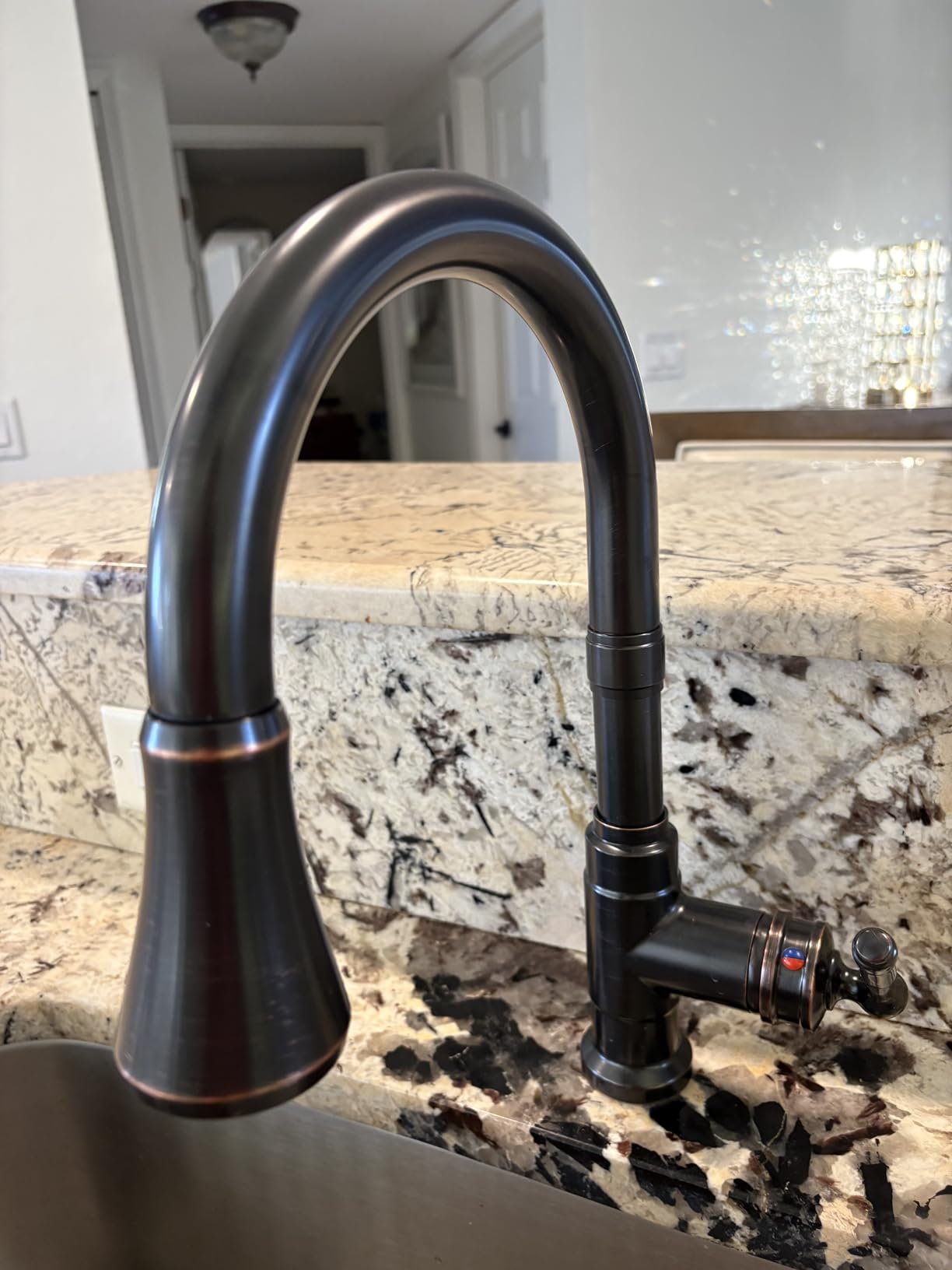 FORIOUS Vintage Kitchen Faucets with Pull Down Sprayer, Oil Rubbed Bronze, High Arc Single Handle Stainless Steel Antique Pull Out Sink Faucet for Farmhouse Camper Rv Bar, Fit for 1 or 3 Hole - Customer Photo 1