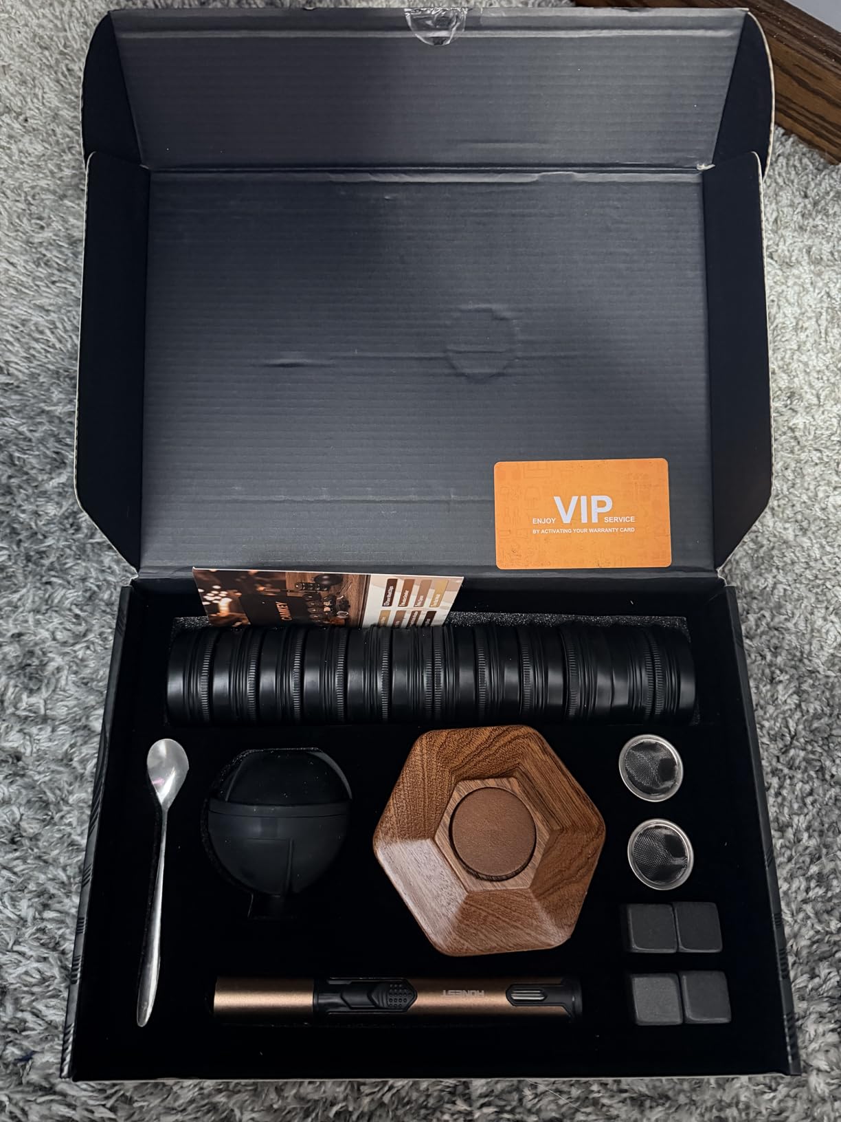 23Pcs Whiskey Smoker Kit with Torch-12 Wood Chips, Ice Ball Mold, Cocktail Smoker Infuser Kit, Old Fashioned Drink Smoker Kit, Birthday Bourbon Whiskey Gifts for Men,Dad,Him, Valentine's Day Gifts Customer Review 23Pcs Whiskey Smoker Kit with Torch-12 Wood Chips, Ice Ball Mold, Cocktail Smoker Infuser Kit, Old Fashioned Drink Smoker Kit, Birthday Bourbon Whiskey Gifts for Men,Dad,Him, Valentine's Day Gifts - Customer Photo 1