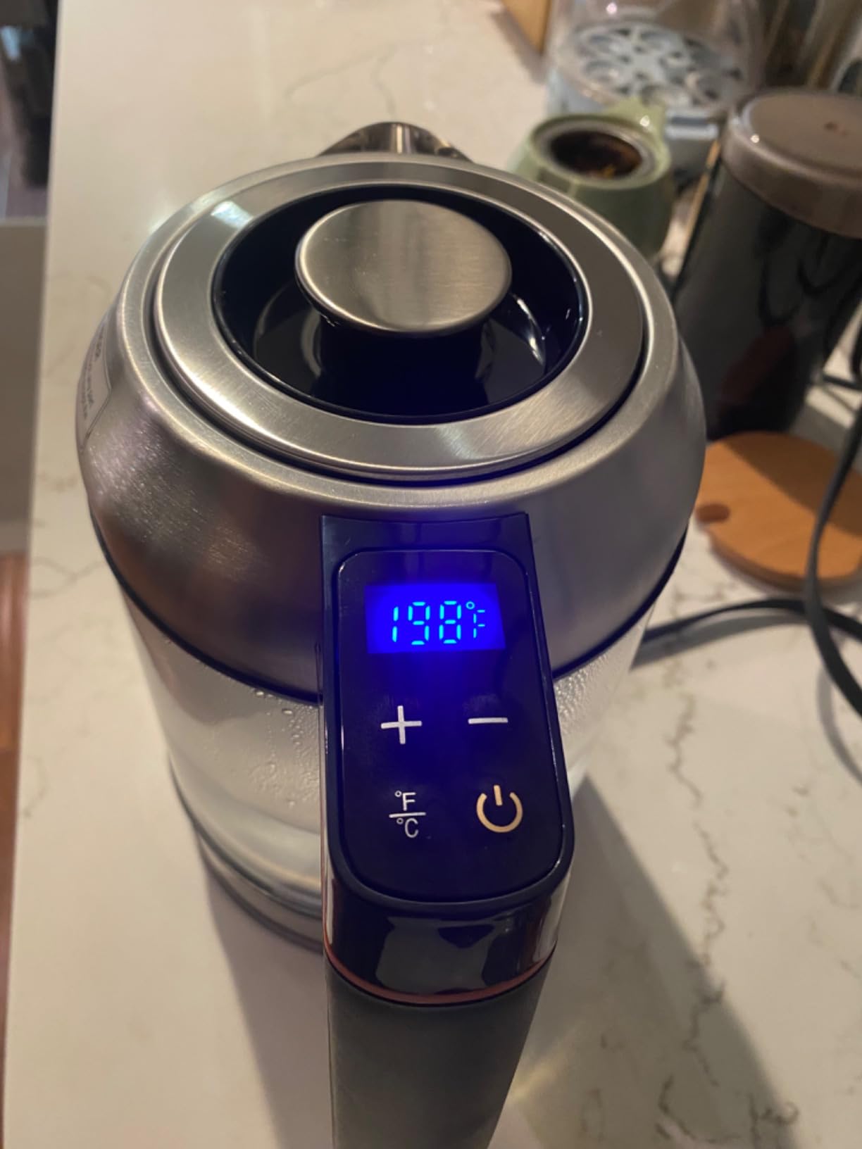 CUCKOO Electric Tea Kettle with Infuser, Glass Electric Kettle with Multi-Temperature Control, Easy to Read LED Lights, 1.7 Liter Capacity Tea Maker Pot (CK-G170BS) - Customer Photo 2