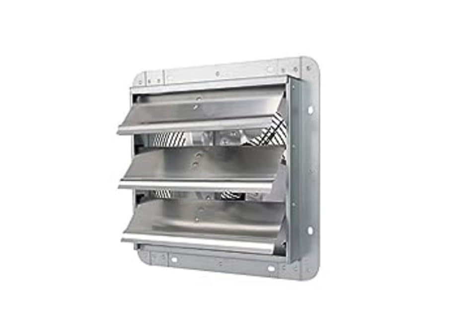 iPower 24 Inch Wall Mounted Shutter Exhaust Fan with Speed Controller and Power Cord Kit, Aluminum, 1400 RPM, 4016 CFM, for Attic, Garage, Louvered Vent, Plant, Greenhouse, Silver Customer Review iPower 24 Inch Wall Mounted Shutter Exhaust Fan with Speed Controller and Power Cord Kit, Aluminum, 1400 RPM, 4016 CFM, for Attic, Garage, Louvered Vent, Plant, Greenhouse, Silver - Customer Photo 1