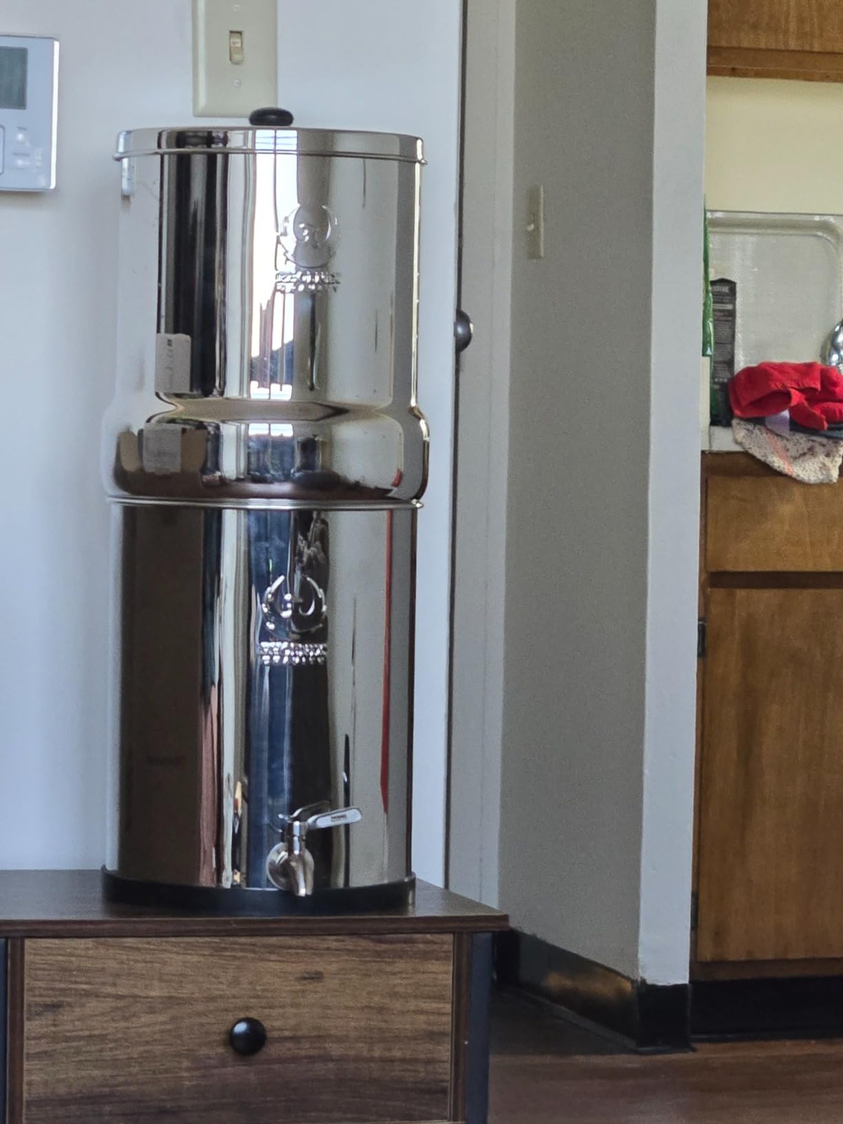 3.25 G Gravity Water Filter | NSF/ANSI 42 & 372 Certified | Gravity-Fed Countertop Stainless Steel Water Filter System | AISI 304 | 2 Carbon Filters & Steel Spigot | No Electricity Required | Portable Customer Review 3.25 G Gravity Water Filter | NSF/ANSI 42 & 372 Certified | Gravity-Fed Countertop Stainless Steel Water Filter System | AISI 304 | 2 Carbon Filters & Steel Spigot | No Electricity Required | Portable - Customer Photo 2