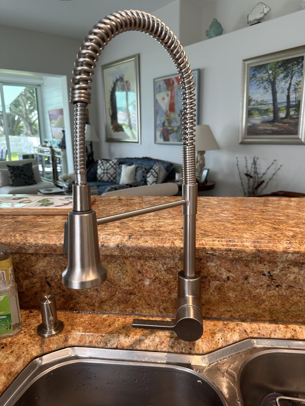 KRAUS Coda 2-Function Single Handle Pull Down Kitchen Faucet in Spot-Free Brushed Brass, KPF-1626BB - Customer Photo 1