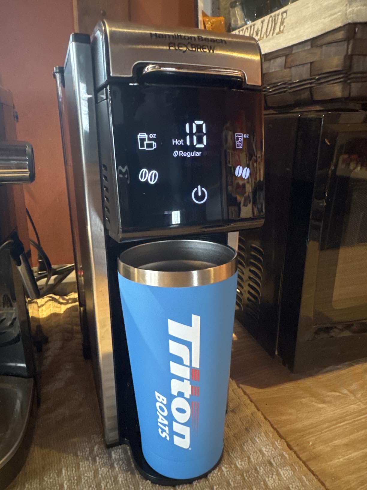 Hamilton Beach FlexBrew Advanced 4-in-1 Single Serve Hot & Iced Coffee Maker with Removable 45 oz. Water Reservoir, Use Pod Packs and Grounds, Fast Brewing, LED Touchscreen, Black (49925) Customer Review Hamilton Beach FlexBrew Advanced 4-in-1 Single Serve Hot & Iced Coffee Maker with Removable 45 oz. Water Reservoir, Use Pod Packs and Grounds, Fast Brewing, LED Touchscreen, Black (49925) - Customer Photo 2