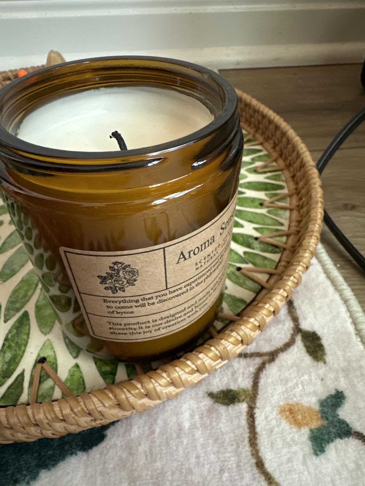 Organic Sandalwood Rose Candles - Non Toxic Soy Candles for Home, Stress Relief & Meditation (7oz) Customer Review Organic Sandalwood Rose Candles - Non Toxic Soy Candles for Home, Stress Relief & Meditation (7oz) - Customer Photo 1