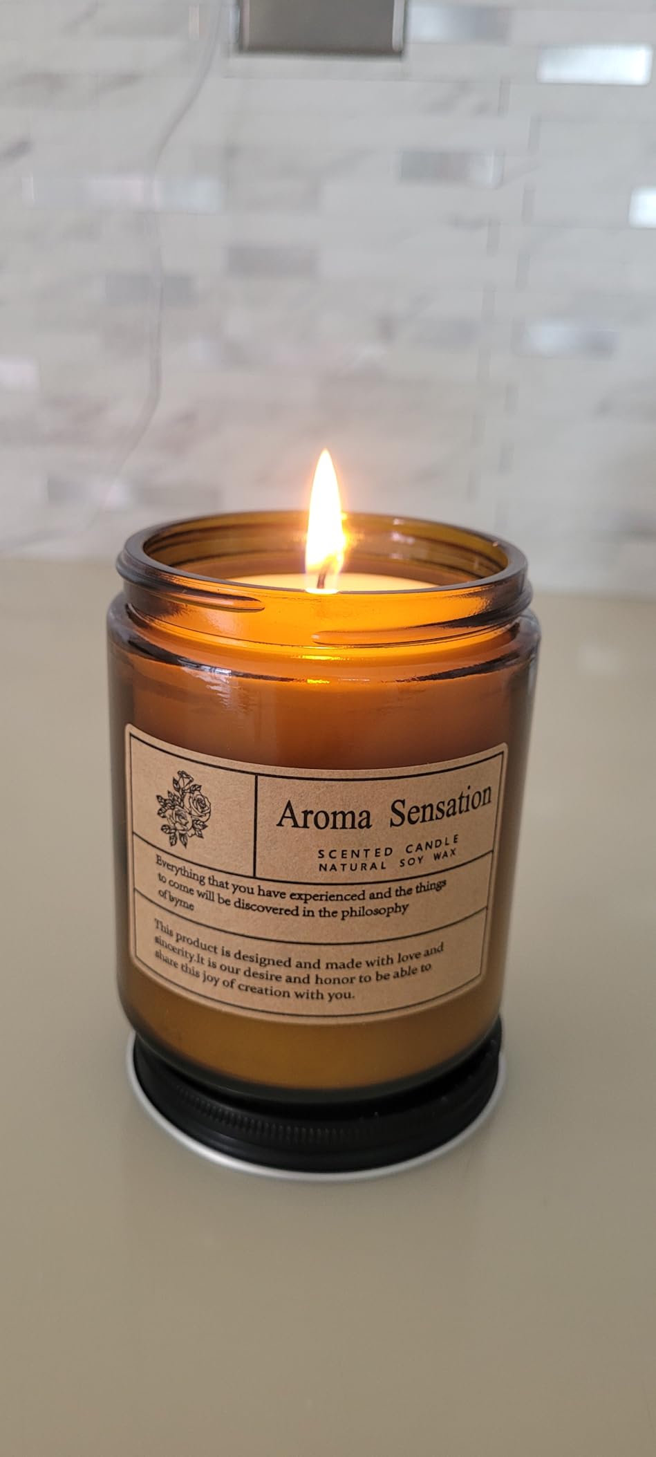 Organic Sandalwood Rose Candles - Non Toxic Soy Candles for Home, Stress Relief & Meditation (7oz) Customer Review Organic Sandalwood Rose Candles - Non Toxic Soy Candles for Home, Stress Relief & Meditation (7oz) - Customer Photo 2