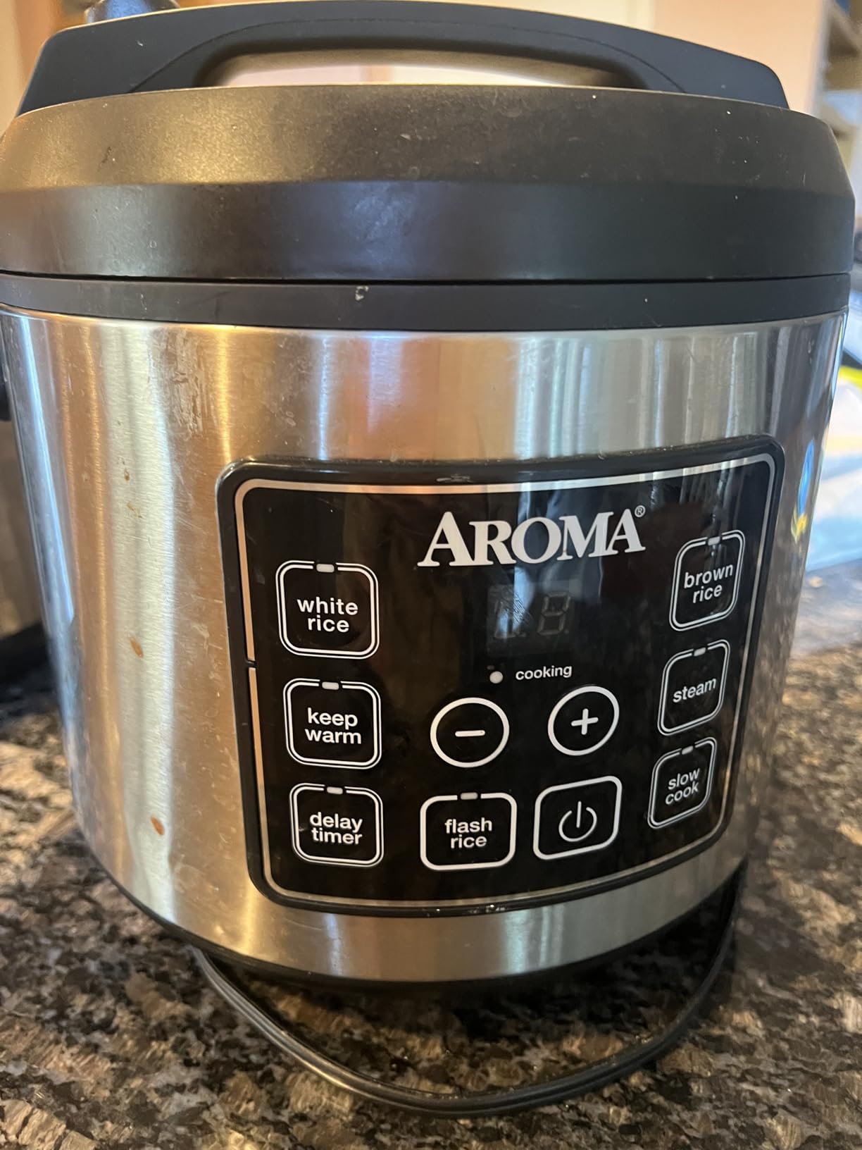 AROMA CoreCoat Digital Rice Cooker & Steamer for Brown Rice with Nonstick Ceramic Coating (8 Cups Cooked, 4 Cups Uncooked) - Customer Photo 1