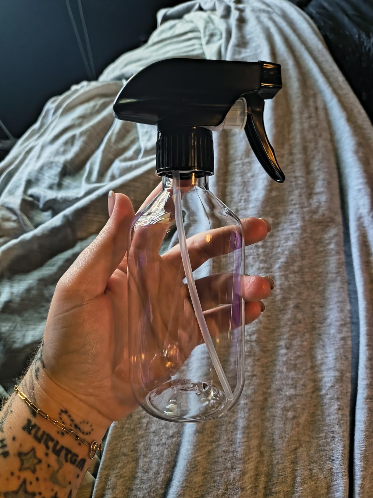 2-Pack Leakproof Spray Bottles (300ml/10oz) - Adjustable Nozzle for Fine Mist & Jet Stream | Premium Refillable Plastic Bottles for Hair Styling, Plant Misting, Cleaning Solutions (Clear) Customer Review 2-Pack Leakproof Spray Bottles (300ml/10oz) - Adjustable Nozzle for Fine Mist & Jet Stream | Premium Refillable Plastic Bottles for Hair Styling, Plant Misting, Cleaning Solutions (Clear) - Customer Photo 1