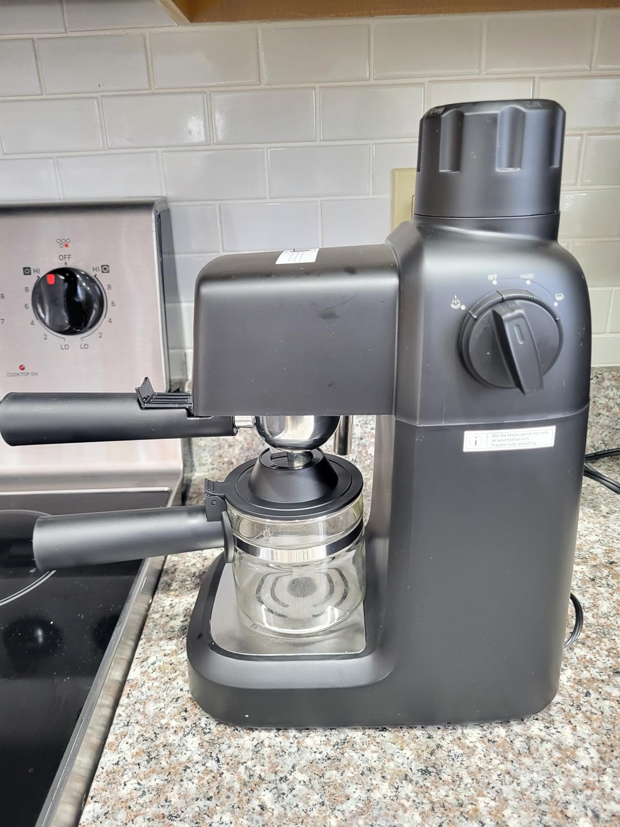 KEENSTAR 3.5Bar Espresso Machine with Milk Frother, 800W Compact Espresso and Cappuccino Machine with Preheating Function, 4 Cup Espresso Maker for Cappuccino or Latte, Gift for Coffee Lover - Customer Photo 1