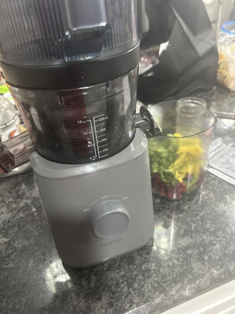 Nama J2 Cold Press Juicer – Self Feeding for Hands-Free Operation with Wide Mouth Hopper for Whole Recipe Loading, Zero Waste Masticating Juicer For More Juice, Less Pulp – Easy Cleanup & Assembly Customer Review Best Slow Cold Press Juicer