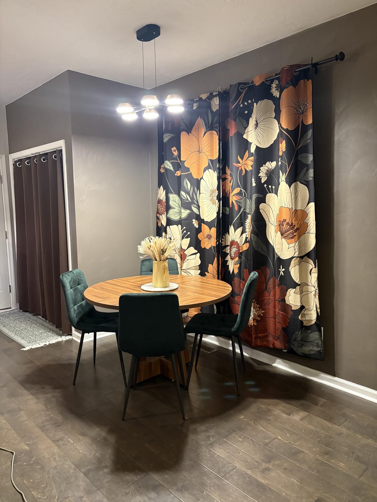 Tribesigns 47 inch Round Dining Table Wood Kitchen Table for Dining Room, 47 inch Dinner Room Tables for 4-6, Farmhouse Accent Furniture with Wooden Tabletop and Cross Base, Light Wood - Customer Photo 2