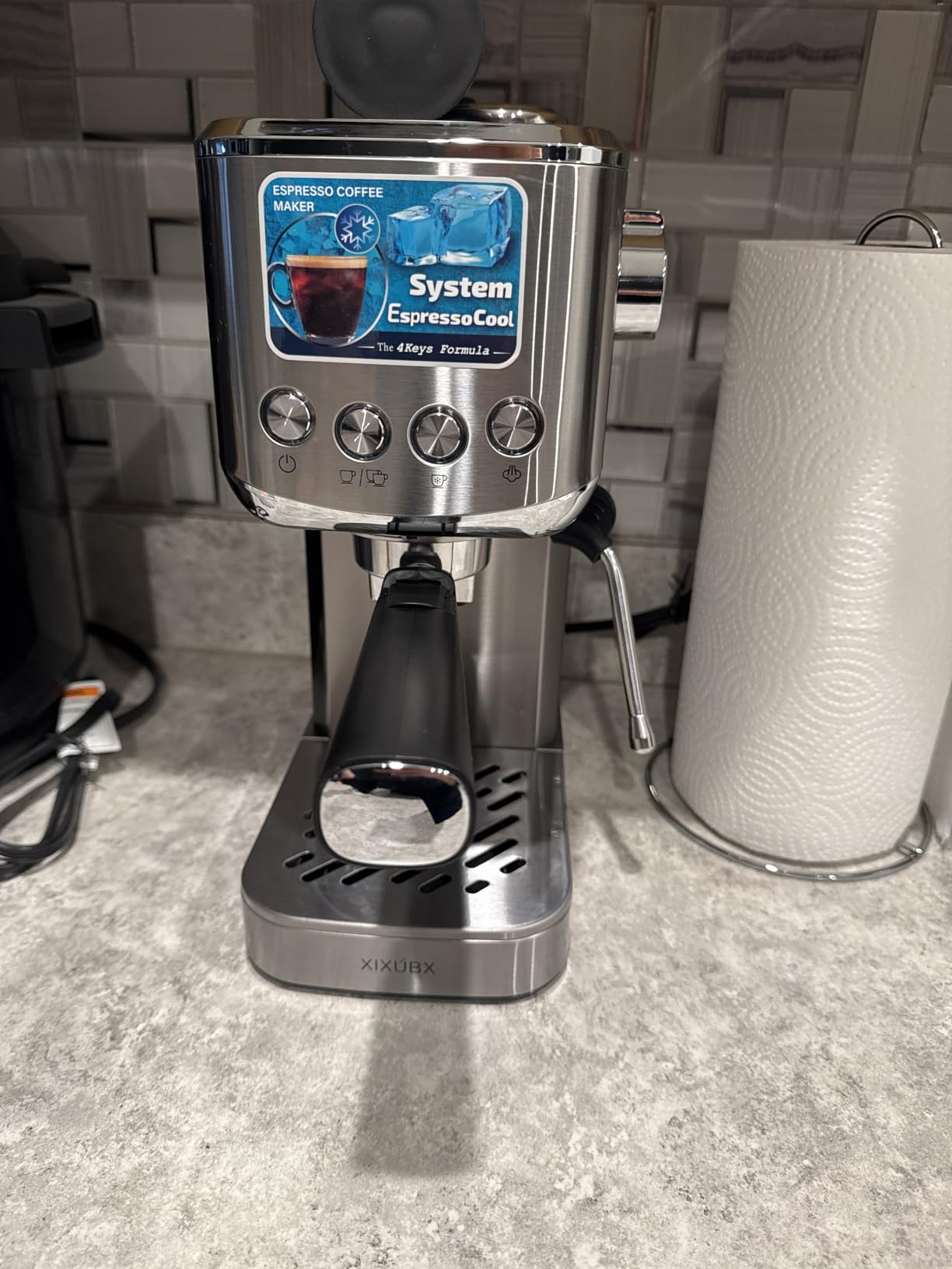 Espresso Machine 20 Bar with Milk Frother, Stainless Steel Coffee Maker with 42 oz Removable Water Tank for Cappuccino, Latte & Cold Brew, Home & Office, Silver Customer Review Espresso Machine 20 Bar with Milk Frother, Stainless Steel Coffee Maker with 42 oz Removable Water Tank for Cappuccino, Latte & Cold Brew, Home & Office, Silver - Customer Photo 3