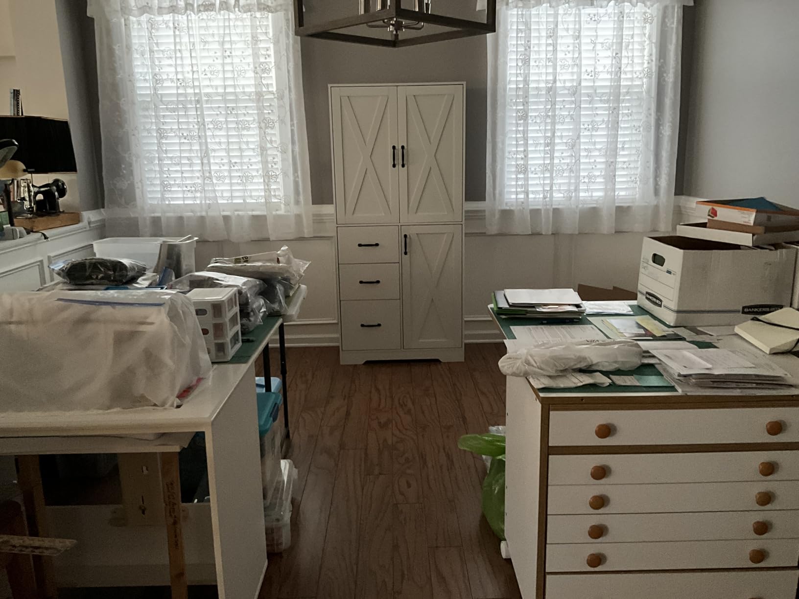 IRONCK Pantry Cabinet, 67.5 inch Tall Storage Cabinet with 3 Doors & Drawers, Farmhouse Kitchen Cabinet with Adjustable Shelves, 5 Tier Freestanding Cupboard for Kitchen - Customer Photo 1
