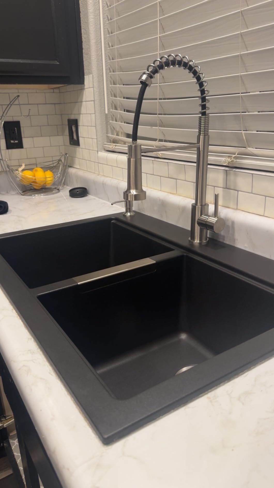 KRAUS Quarza 24-inch Granite Drop-In/Undermount Single Bowl White Kitchen Sink, KGD-410BWHITE - Customer Photo 1