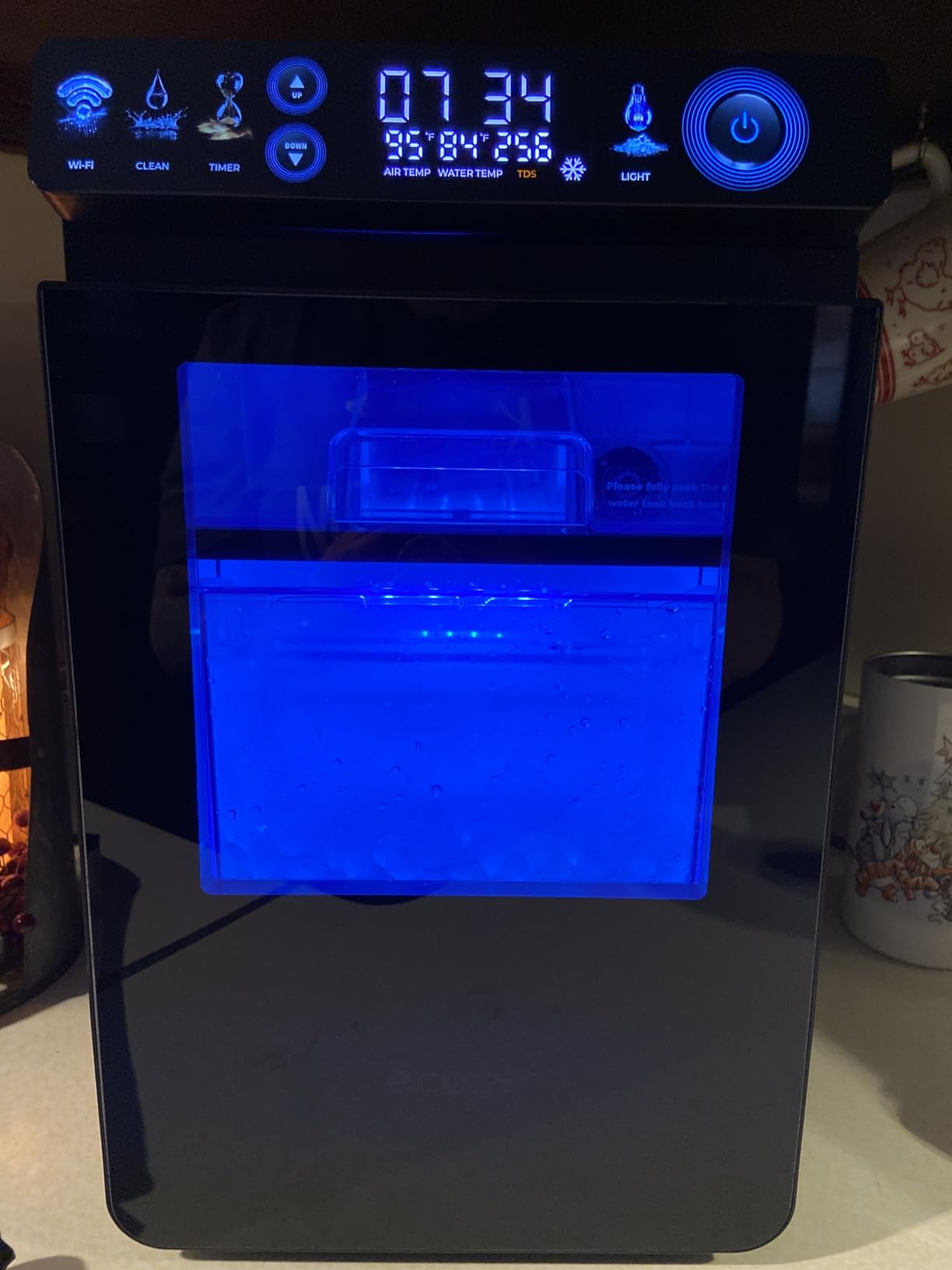 ecozy Nugget Ice Maker Countertop, Smart Pebble Ice Machine with APP Control, 44 lbs Per Day Soft Pellet Chewable Ice with Self-Cleaning, Black Customer Review ecozy Nugget Ice Maker Countertop, Smart Pebble Ice Machine with APP Control, 44 lbs Per Day Soft Pellet Chewable Ice with Self-Cleaning, Black - Customer Photo 1