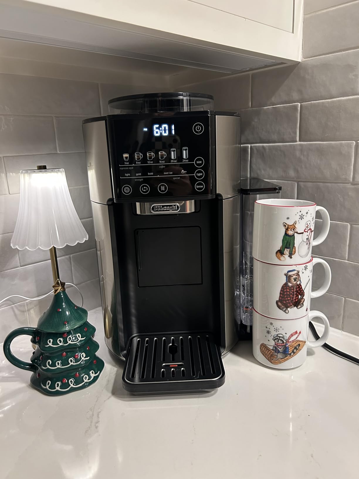 De'Longhi True Brew Drip Coffee Maker, Built in Grinder, Single Serve, 8 oz to 24 oz, Hot or Iced Coffee, Stainless, CAM51025MB - Customer Photo 5