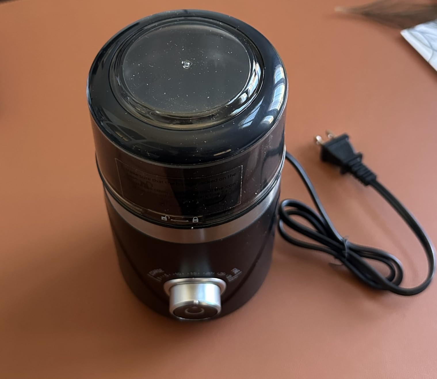 SHARDOR Electric Super Silent Blade Coffee Grinder, Timed Grind Control Rotary Knob, Adjustable Coarse to Fine for Coffee Beans, Spices & Herbs, with 1 Removable Stainless Steel Bowl, Black Customer Review SHARDOR Electric Super Silent Blade Coffee Grinder, Timed Grind Control Rotary Knob, Adjustable Coarse to Fine for Coffee Beans, Spices & Herbs, with 1 Removable Stainless Steel Bowl, Black - Customer Photo 1