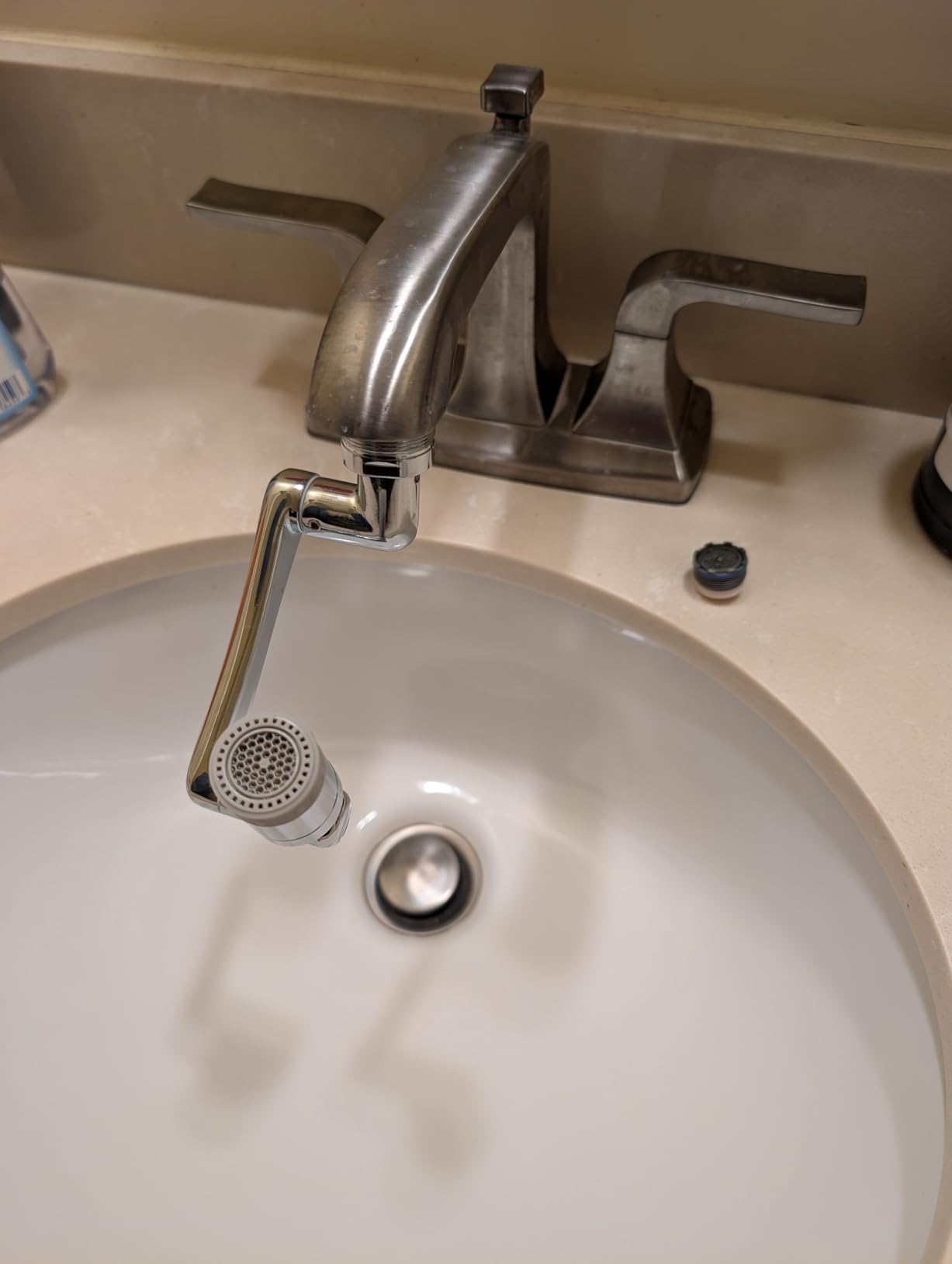 CECEFIN Swivel Water-Filter for Sink-Faucet - Faucet Mount Water Filtration System, Carbon Purifier Reduces 99% Chlorine, Last 528 Gallons Tap Water, Fits Most Pull Out Kitchen/Bathroom/RV Faucets Customer Review CECEFIN Swivel Water-Filter for Sink-Faucet - Faucet Mount Water Filtration System, Carbon Purifier Reduces 99% Chlorine, Last 528 Gallons Tap Water, Fits Most Pull Out Kitchen/Bathroom/RV Faucets - Customer Photo 1