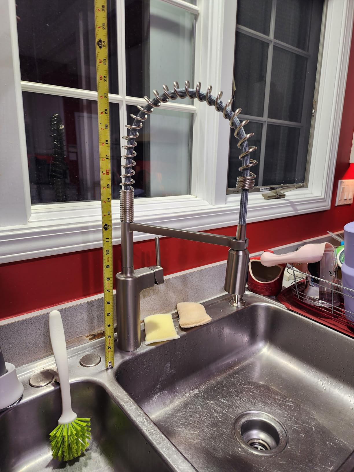 Moen Inara Stainless Spring Pulldown Kitchen Faucet with Pre-Rinse and Power Boost, Modern Kitchen Faucet, One-Handle Easy Installation, Spot Resist Finish, 87863SRS Customer Review Moen Inara Stainless Spring Pulldown Kitchen Faucet with Pre-Rinse and Power Boost, Modern Kitchen Faucet, One-Handle Easy Installation, Spot Resist Finish, 87863SRS - Customer Photo 2