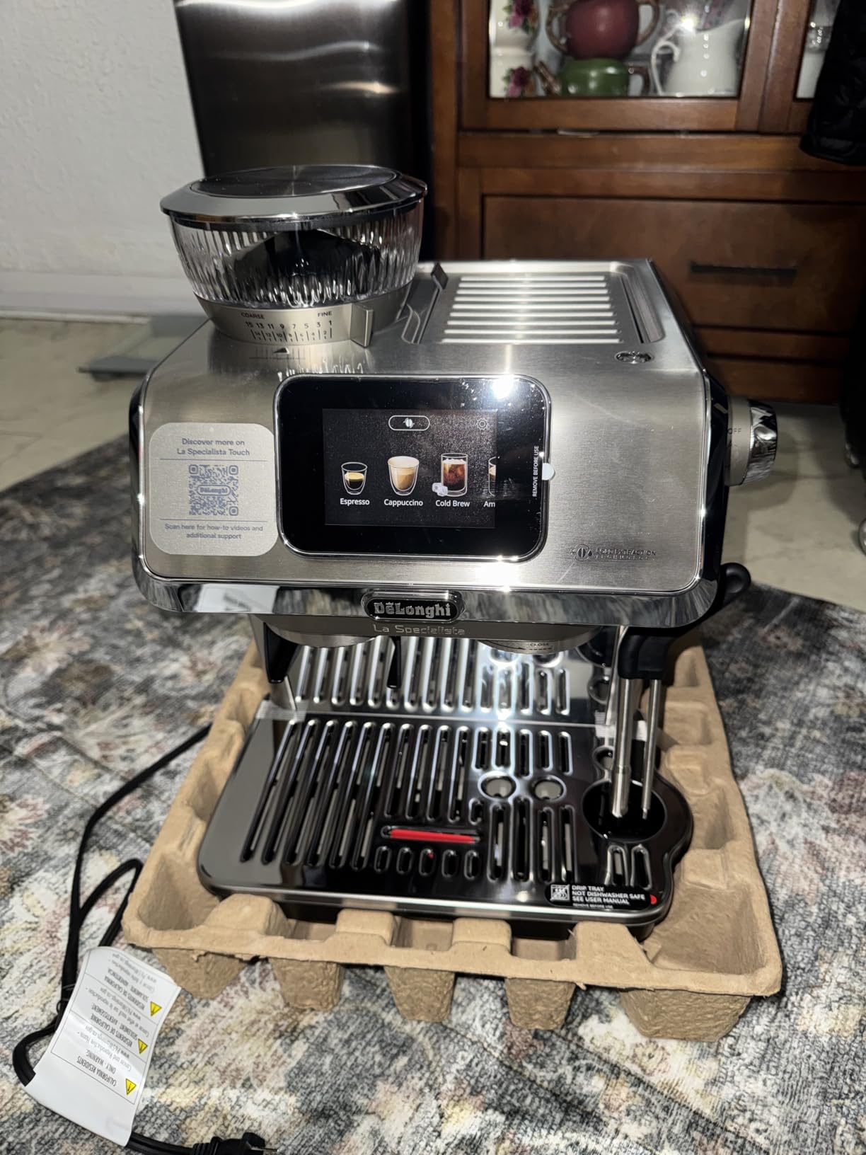 De'Longhi La Specialista Touch Espresso Machine with Grinder & Milk Frother – Cold Brew & Iced Coffee Maker, Burr Grinder, 10 Drink Presets, Compact Bean to Cup, Award-Winning Italian Design Customer Review De'Longhi La Specialista Touch Espresso Machine with Grinder & Milk Frother – Cold Brew & Iced Coffee Maker, Burr Grinder, 10 Drink Presets, Compact Bean to Cup, Award-Winning Italian Design - Customer Photo 1