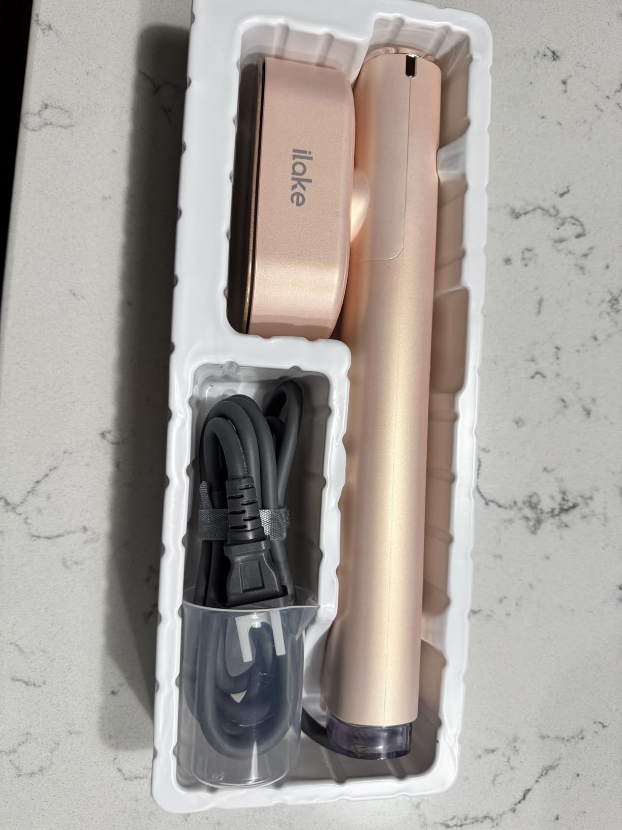 Steamer for Clothes, 1000W Portable Garment Steamer Travel Size, 100-240V Dual Voltage, 120ml Tank Handheld Steam & Iron 2 in 1, for Home, Business, Global & Europe Traveling, Rose Gold - Customer Photo 1