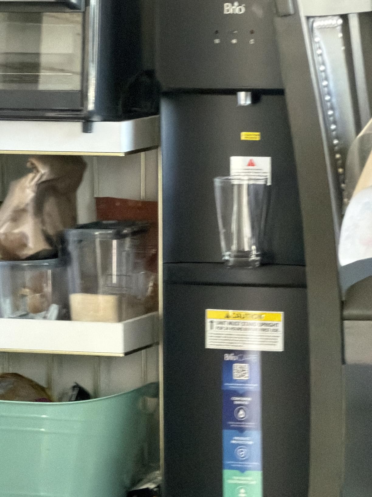Brio 130 Series Bottom Load Water Cooler Dispenser for 5 Gallon Bottles, Hot, Room & Cold, Great for Home or Office, Child Safety Lock, Empty Bottle Alert, Energy Star 3.0, Black - Customer Photo 1