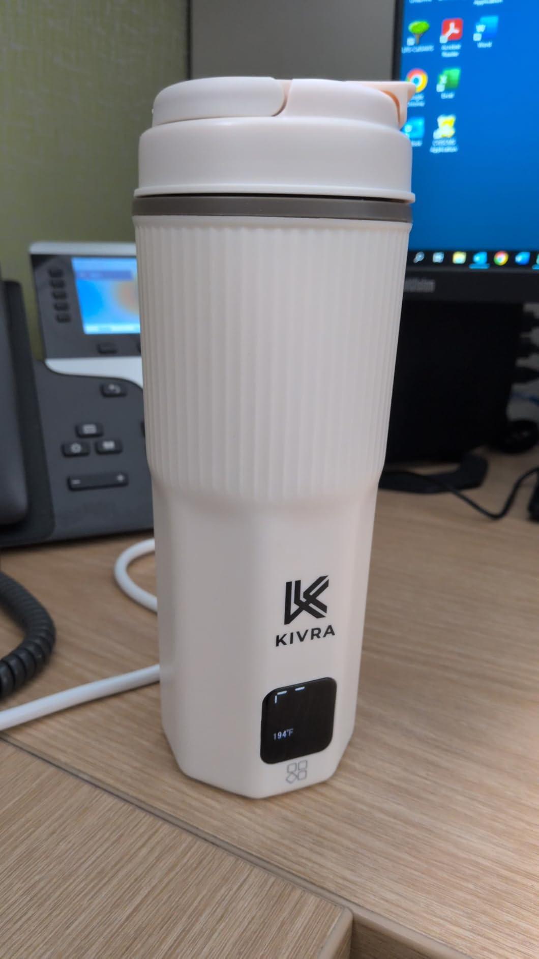KIVRA Travel Kettle-316 Stainless Steel Portable kettle, 450mL Portable Water Boiler with 6 Temperature Control, Auto Shut Off & Boil Dry Protection, Small Electric Kettle for Global Use (100-240V) Customer Review KIVRA Travel Kettle-316 Stainless Steel Portable kettle, 450mL Portable Water Boiler with 6 Temperature Control, Auto Shut Off & Boil Dry Protection, Small Electric Kettle for Global Use (100-240V) - Customer Photo 1