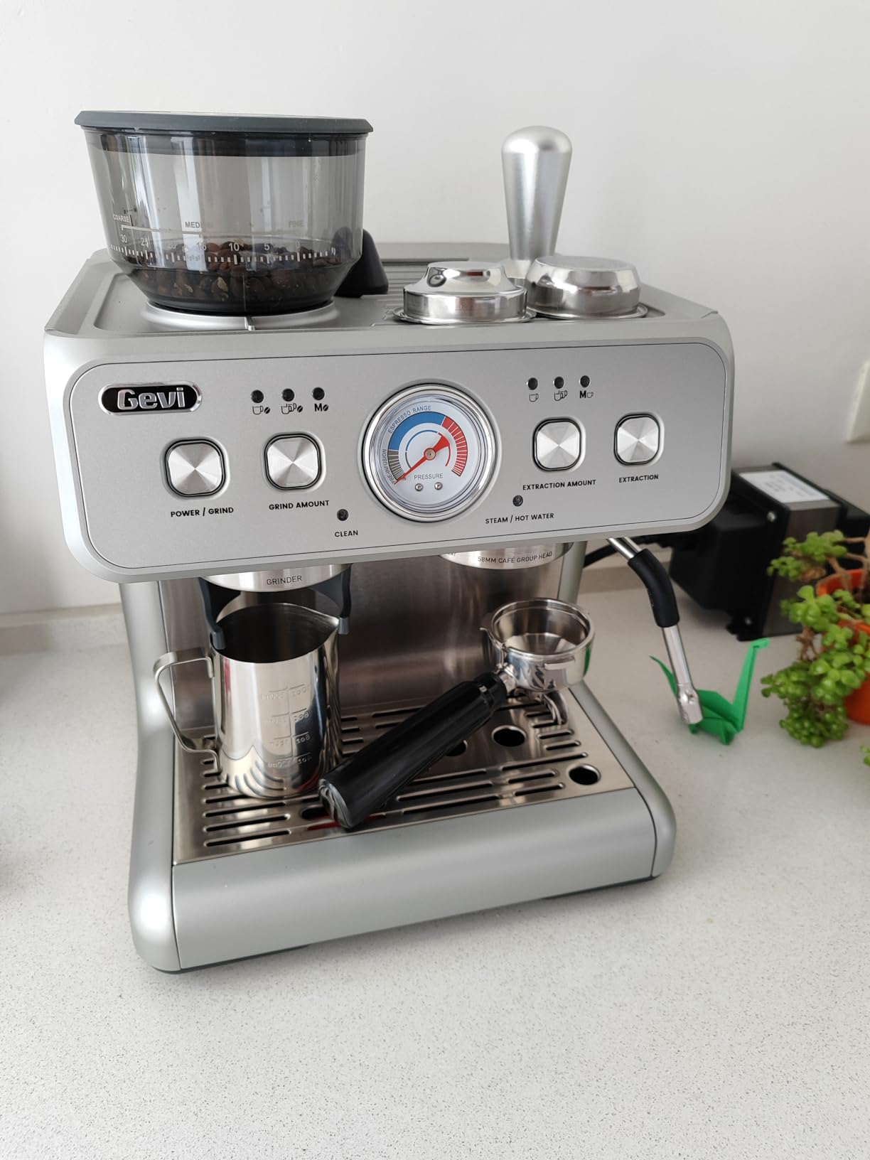 (2026 Upgrade) Gevi 20 Bar Espresso Machine with Grinder & Milk Frother, Professional Coffee Maker for Home, Cappuccino & Latte, Removable Water Tank, Steam Wand customer photo 2