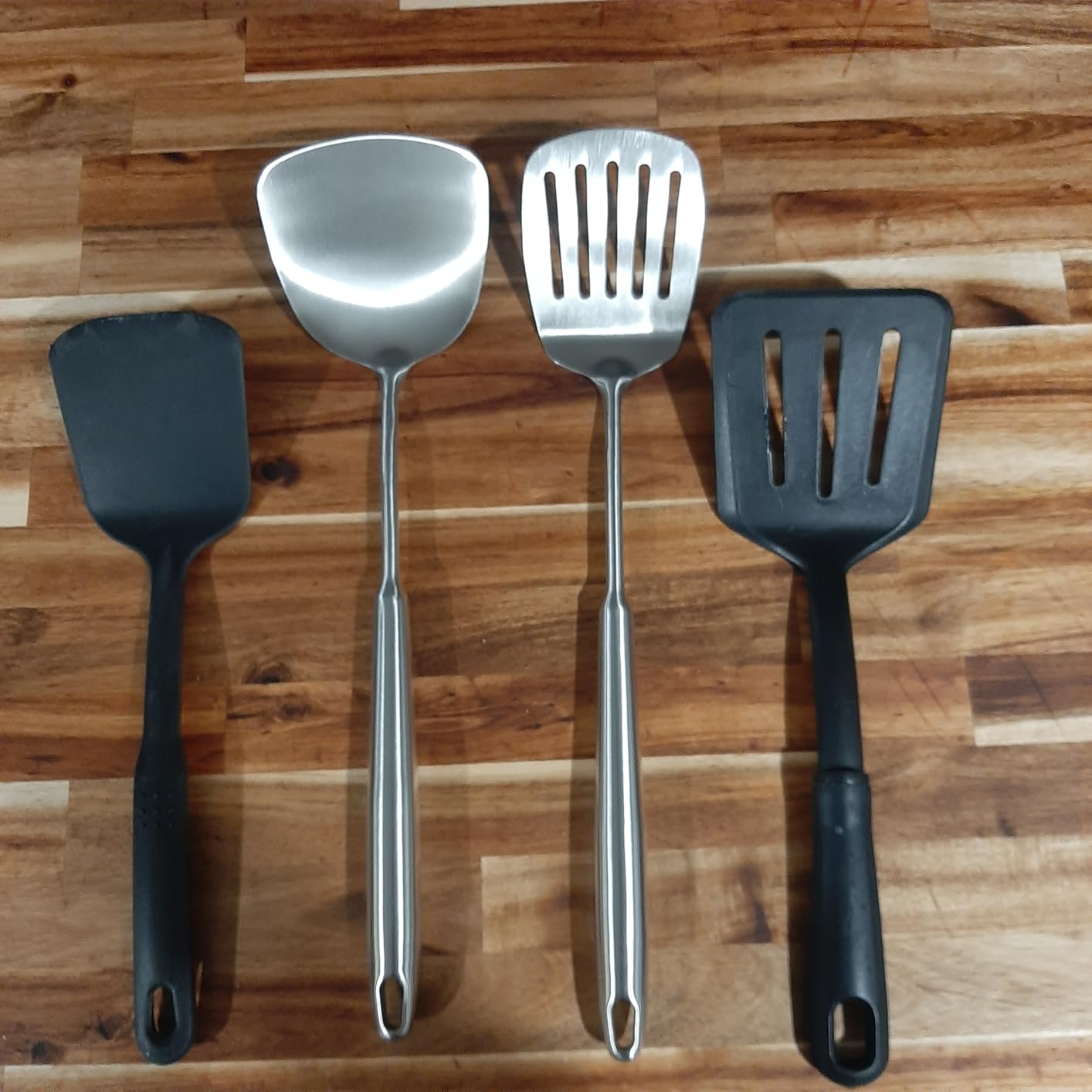 Stainless Steel Kitchen Utensils Set 18 10 Stainless Steel Cooking Utensils Set - 12 PCS Large Metal Cooking Utensil Tools Set - Customer Photo 1