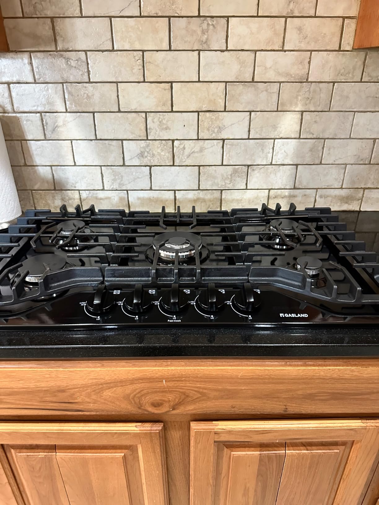 GASLAND 30 Inch Gas Cooktop Black, 5 Burner Propane Stove Top, Built-in NG/LPG Convertible Gas Cooktops, Plug-in with Thermocouple Protection, Black - Customer Photo 2