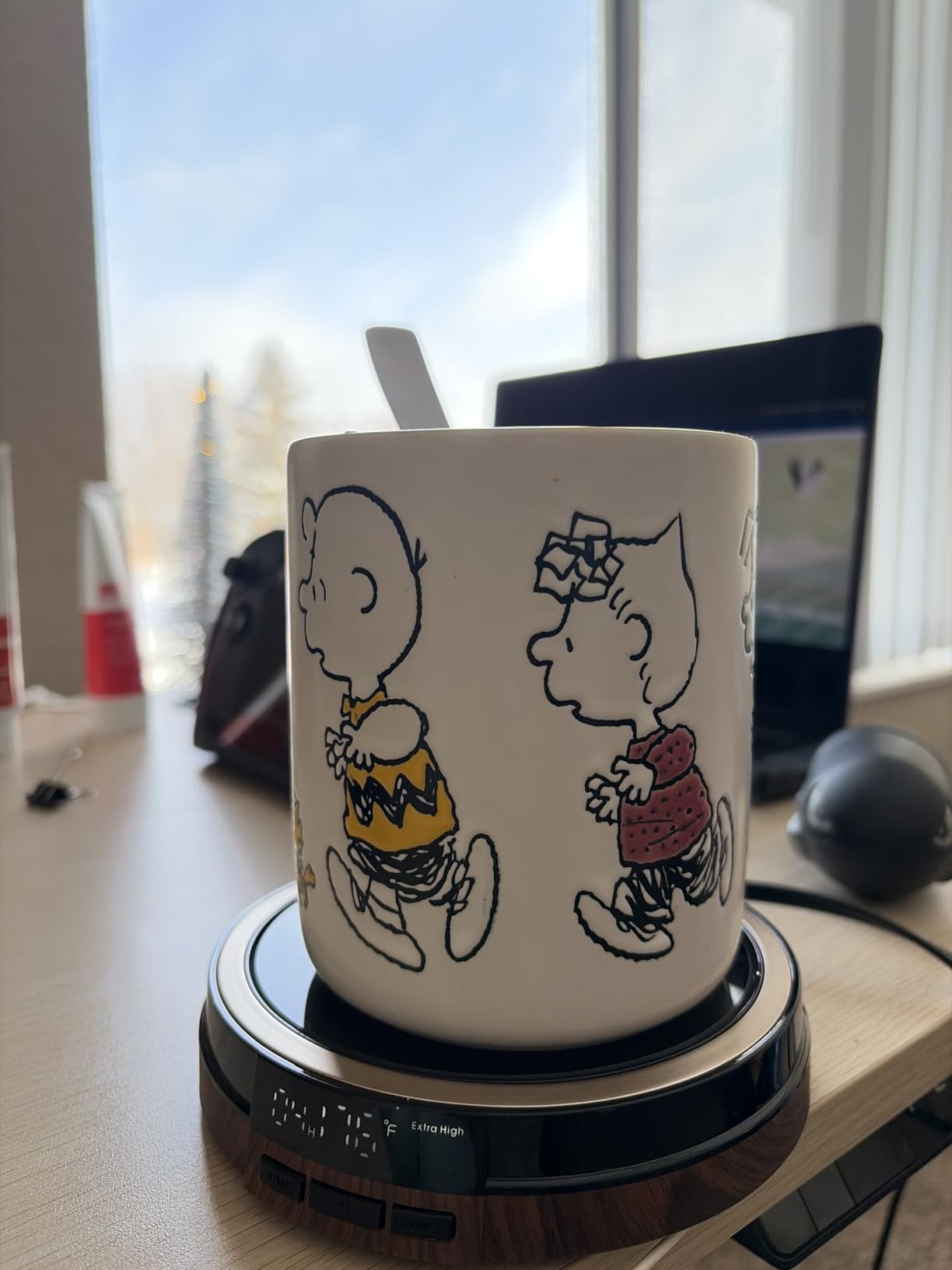 Coffee Mug Warmer for Desk, 50W Fast Heating Cup Warmer with Smart Display, 4 Temps & 12H Timer, Auto Shut Off - Customer Photo 3