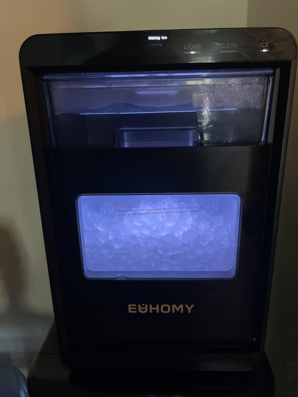 EUHOMY Nugget Ice Maker Countertop, 40Lbs/24H Pebble Ice Maker Machine, Self-Cleaning Countertop Sonic Ice Makers with Ice Scoop&Basket, Pellet Ice Maker Machine for Home/Kitchen/Office Customer Review EUHOMY Nugget Ice Maker Countertop, 40Lbs/24H Pebble Ice Maker Machine, Self-Cleaning Countertop Sonic Ice Makers with Ice Scoop&Basket, Pellet Ice Maker Machine for Home/Kitchen/Office - Customer Photo 1