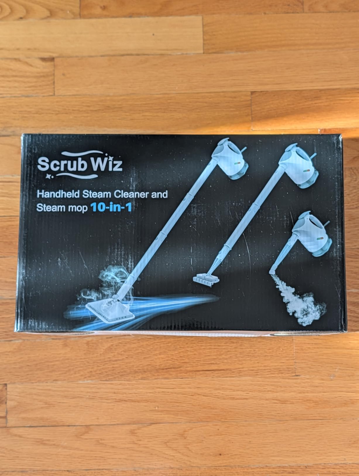 ScrubWiz 10-in-1 Steam Cleaner, Steam Mop & Detachable Handheld Steam Cleaner, 320ml Water Tank, 10s Fast Heating, Portable Steamer for Kitchen, Floor, Tiles, Window, BBQ Grill, Car, Bright White Customer Review ScrubWiz 10-in-1 Steam Cleaner, Steam Mop & Detachable Handheld Steam Cleaner, 320ml Water Tank, 10s Fast Heating, Portable Steamer for Kitchen, Floor, Tiles, Window, BBQ Grill, Car, Bright White - Customer Photo 2