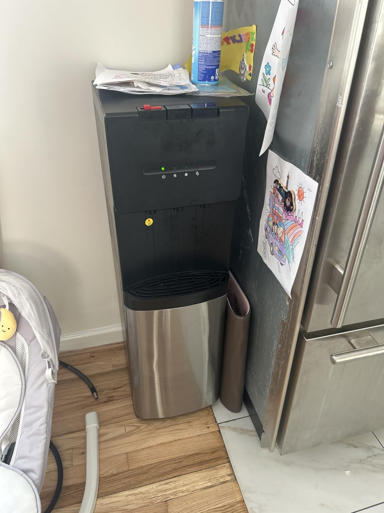 EUHOMY Bottom Loading Water Cooler Dispenser for 5 Gallon Bottle, 3 Temperature Settings - Cold, Warm & Hot, with Child Lock, LED Display Light, Water Cooler for Home, Office, Apartment, Black - Customer Photo 1