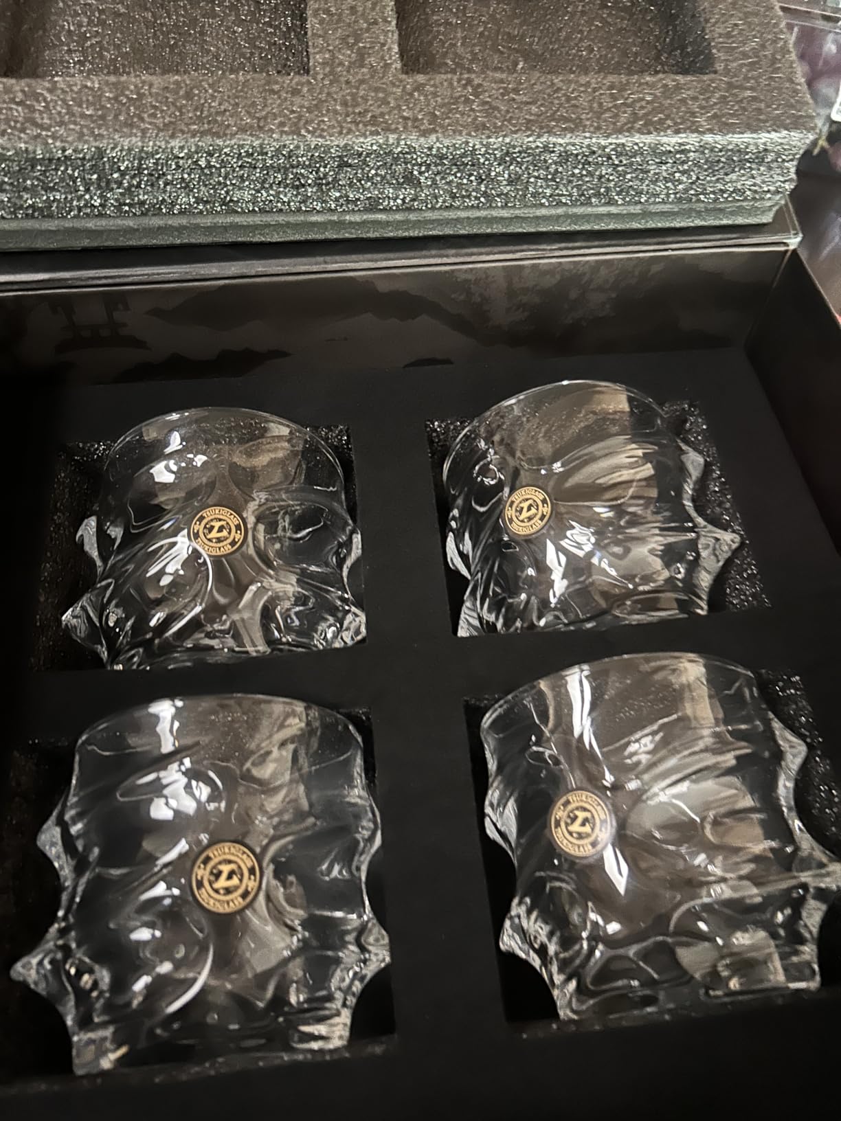 TSUKIGLASS Storm Premium Japanese Crystal Whisky Glasses Set of 4 - Gift Ready Box, 100% Ultra Clarity Lead-Free Crystal, 10oz Tumblers Customer Review TSUKIGLASS Storm Premium Japanese Crystal Whisky Glasses Set of 4 - Gift Ready Box, 100% Ultra Clarity Lead-Free Crystal, 10oz Tumblers - Customer Photo 1