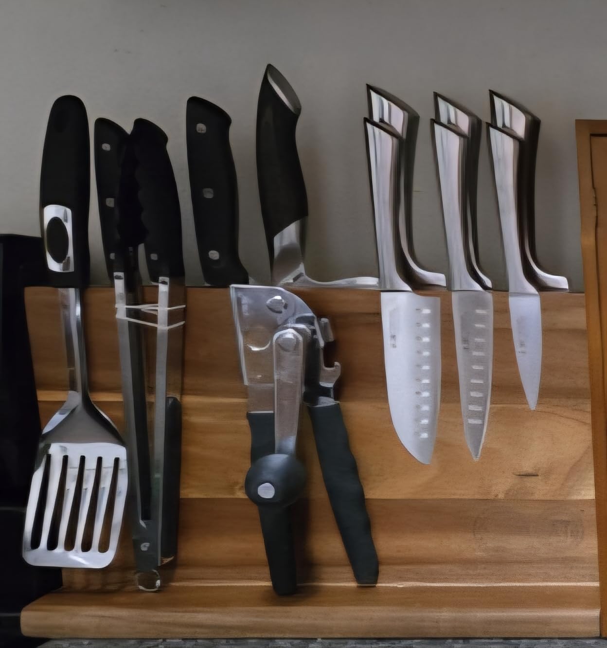 Cuisine::pro Damashiro Knife Block (Kumi, 7-Piece Chef Knife Set) - Japanese Steel Knife - Magnetic Knife Block- Damascus-Inspired Blade Kitchen Knives - Customer Photo 1