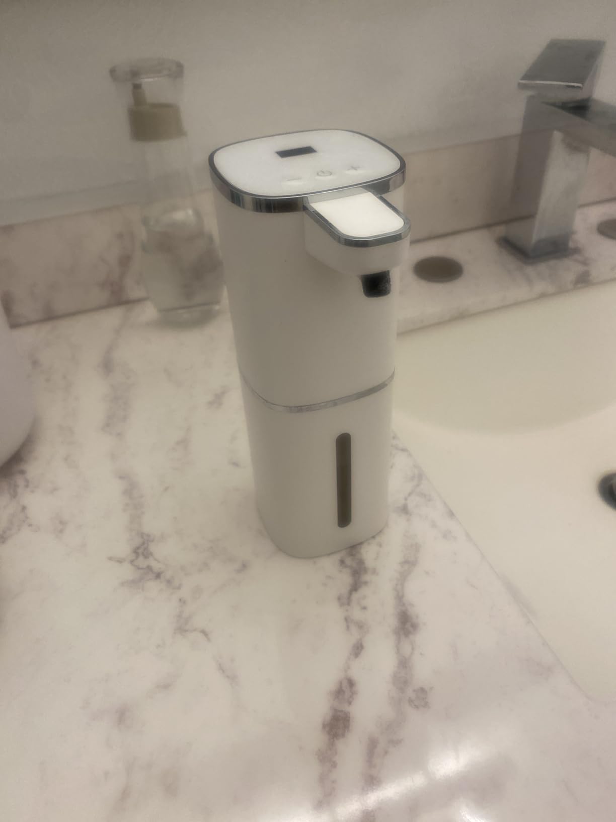 Automatic Liquid Soap Dispenser Touchless, USB Rechargeable Smart Hand Soap Dispenser, 9-Level Adjustable, Physical Button Operation, 13.5oz/400mL Wall Mounted for Bathroom Kitchen Dish Soap - Customer Photo 1