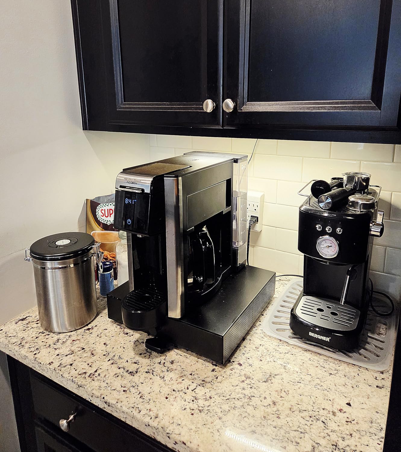 Hamilton Beach FlexBrew Advanced 5-in-1 Thermal Programmable 12 Cup Drip and Single Serve Hot & Iced Coffee Maker, Movable 60oz. Water Reservoir, Use Pod Packs and Grounds, Fast Brewing, Black (49929) Customer Review Hamilton Beach FlexBrew Advanced 5-in-1 Thermal Programmable 12 Cup Drip and Single Serve Hot & Iced Coffee Maker, Movable 60oz. Water Reservoir, Use Pod Packs and Grounds, Fast Brewing, Black (49929) - Customer Photo 2