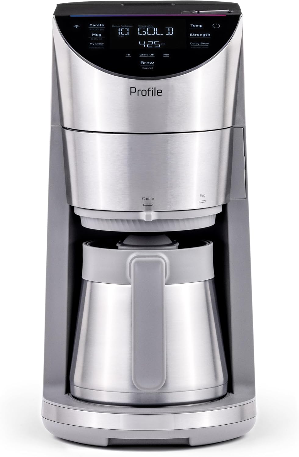 GE Profile Smart Grind & Brew Coffee Maker w/Podless Single Serve, 90oz Water Reservoir, 10 Cup Thermal Carafe, Voice Control, Adjustable Burr Grinder, SCA Certified, Barista-Quality, Stainless Steel - Customer Photo 1