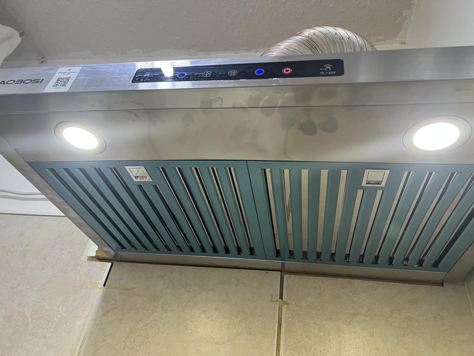 AAOBOSI Range Hood 30 inch Under Cabinet,800-CFM Gesture Sensing/Touch Control/Motor Upgrade Low Noise,3 Speed Range Hood with LED Lights Exhaust Fan, Stainless Steel Kitchen Vent Hood Customer Review AAOBOSI Range Hood 30 inch Under Cabinet,800-CFM Gesture Sensing/Touch Control/Motor Upgrade Low Noise,3 Speed Range Hood with LED Lights Exhaust Fan, Stainless Steel Kitchen Vent Hood - Customer Photo 1