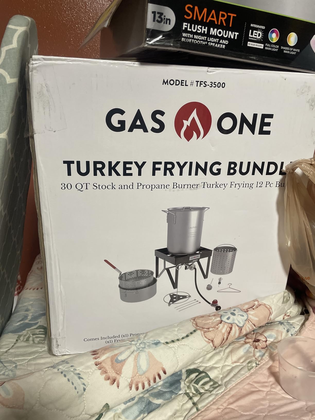 GasOne Large Turkey Fryer Set with Propane Burner - 30QT & 10QT Pots, Complete Set Outdoor Cooker for Turkey, Chicken, Crawfish, Crab, Shrimp - Customer Photo 2
