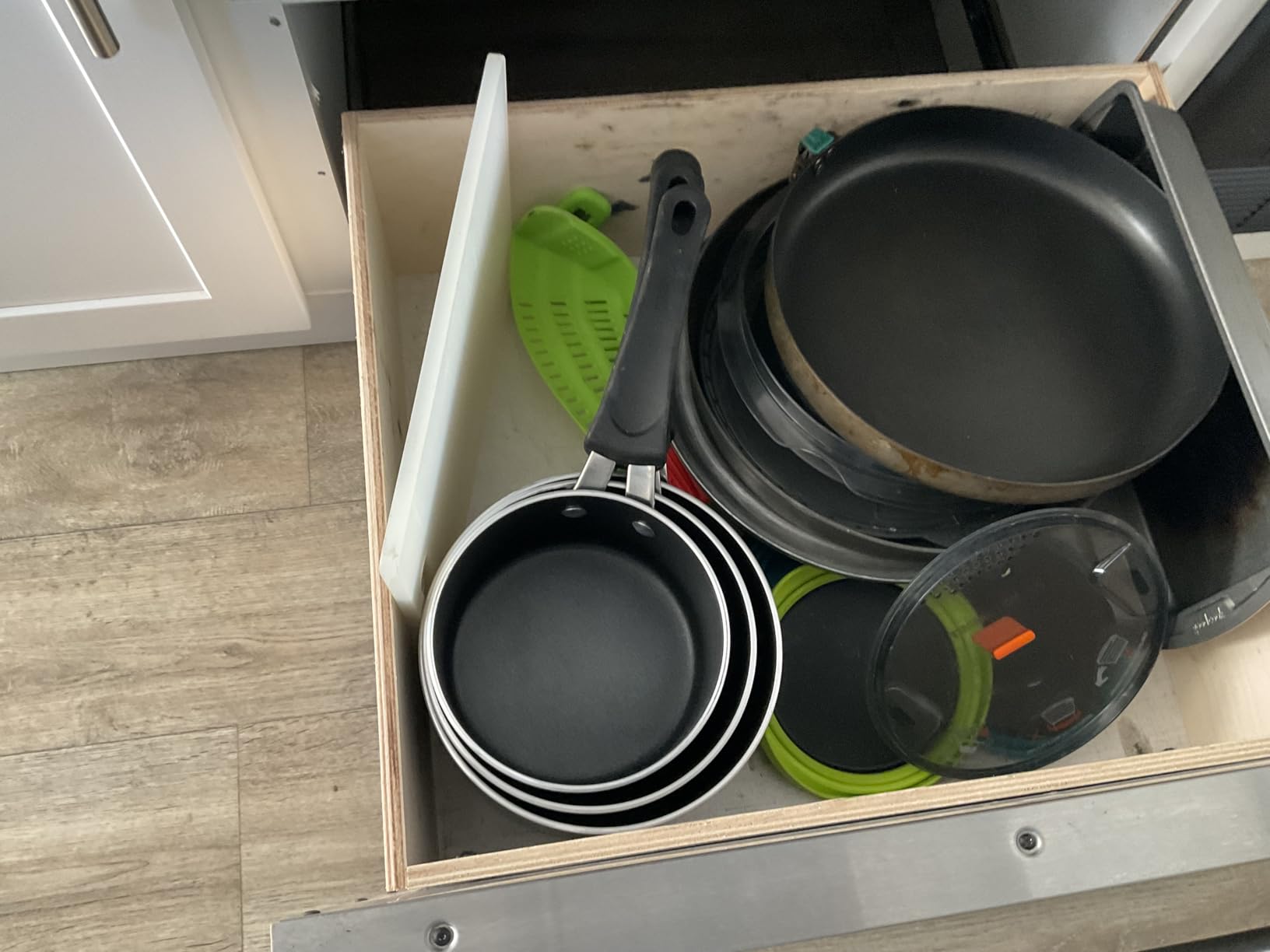 Tramontina Ceramic Non Stick 11-Piece Nesting Pots and Pans Set with Lids - Stackable Nonstick Cookware Set, Dishwasher and Oven Safe, Dark Gray - Customer Photo 2