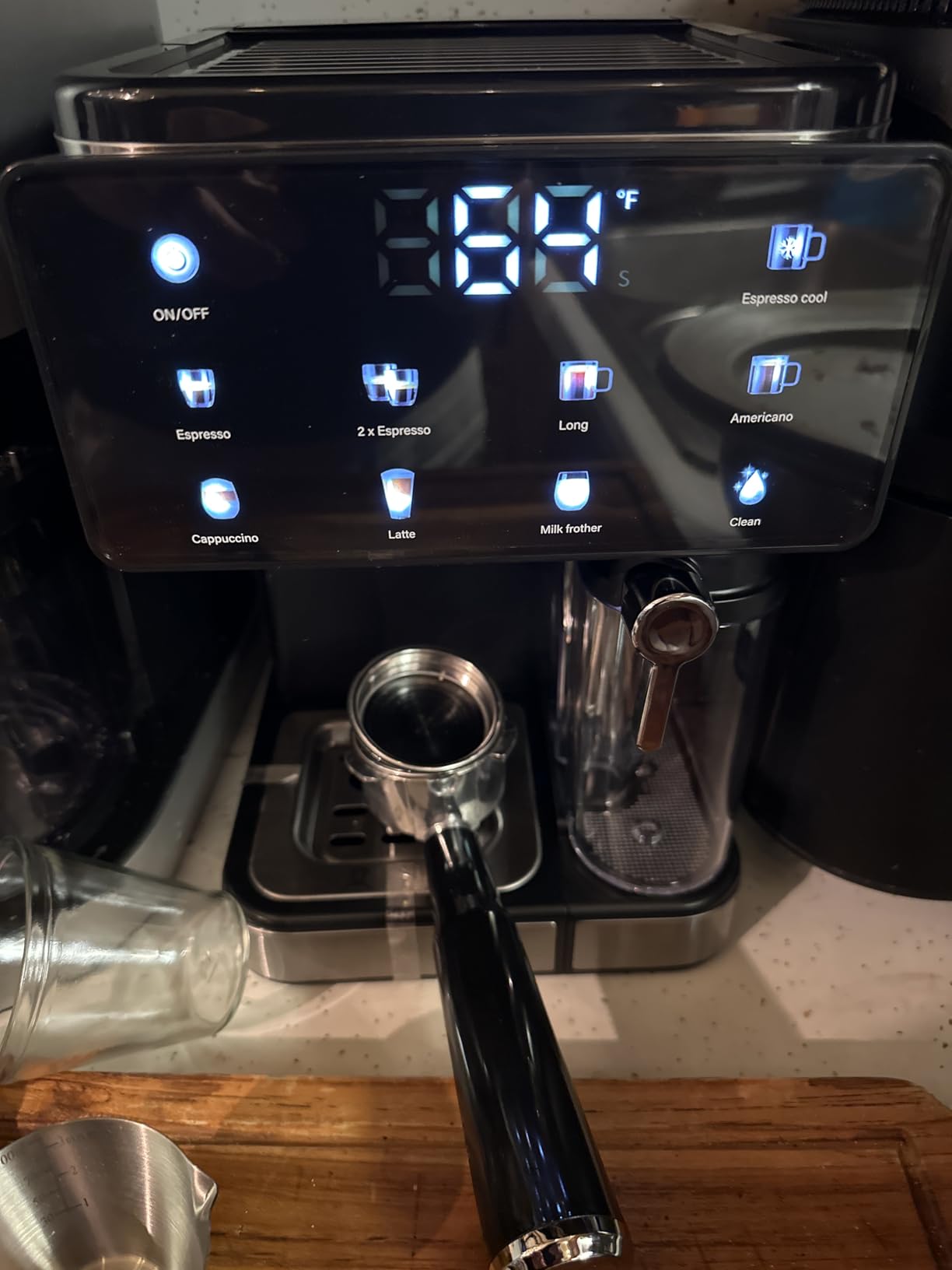 SUNVIVI Espresso Machine with Cold Brew, All-in-one Iced Coffee Maker with Automatic Milk Frother, LED Touchscreen, 51OZ Water Tank, Pressure Coffee Machine for Latte, Cappucinno, Self-clean, Black Customer Review SUNVIVI Espresso Machine with Cold Brew, All-in-one Iced Coffee Maker with Automatic Milk Frother, LED Touchscreen, 51OZ Water Tank, Pressure Coffee Machine for Latte, Cappucinno, Self-clean, Black - Customer Photo 2