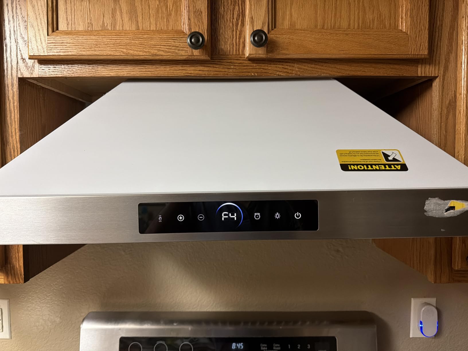 36 inch Range Hood Wall Mount, 1200 CFM with 4-Speed Gesture Sensing & Touch Control, Stainless Steel Kitchen Stove Vent Hoods with 2 LED Lights, Time Setting, Dishwasher-Safe Baffle Filters Customer Review 36 inch Range Hood Wall Mount, 1200 CFM with 4-Speed Gesture Sensing & Touch Control, Stainless Steel Kitchen Stove Vent Hoods with 2 LED Lights, Time Setting, Dishwasher-Safe Baffle Filters - Customer Photo 2