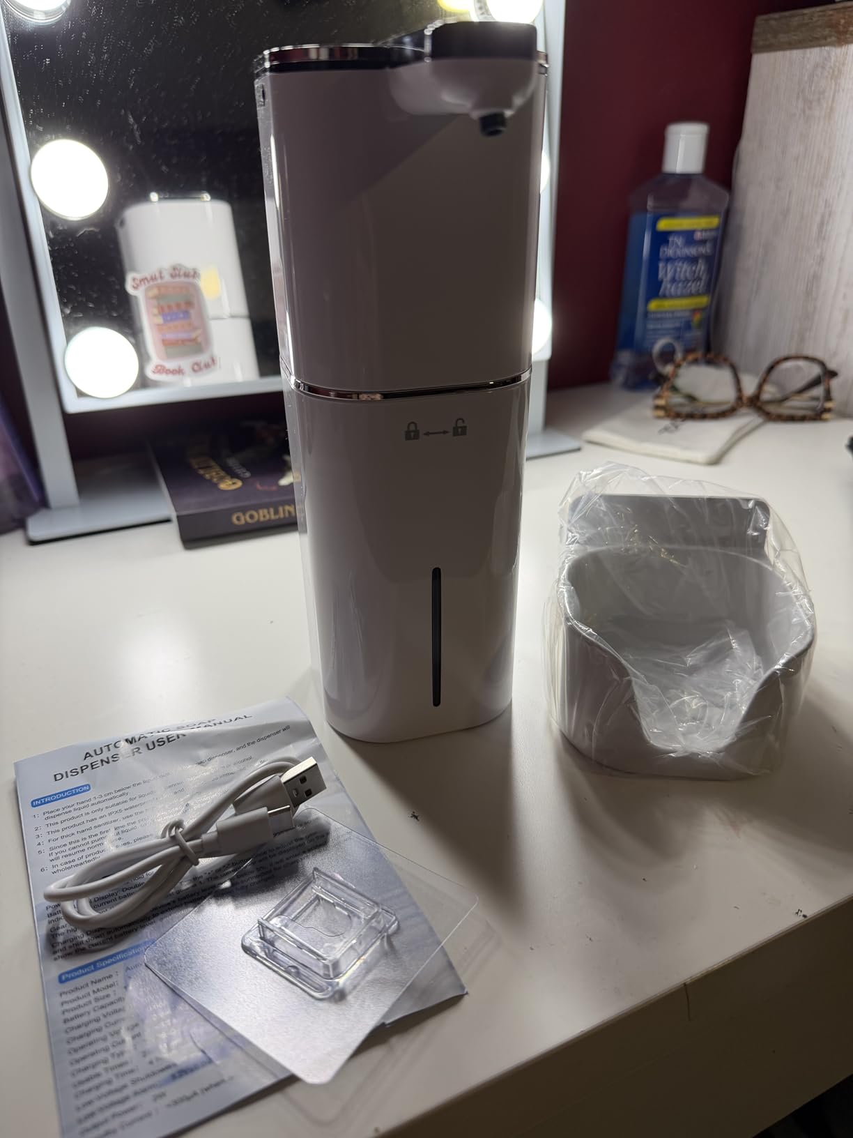 CATIRE Upgraded Larger Capacity Automatic Soap Dispenser Touchless, 17.6oz Liquid Hand Soap Dispenser, Rechargeable 2000mAh, 8 Adjustable Levels, 2-in-1 Wall Mount & Countertop for Kitchen Bathroom - Customer Photo 2