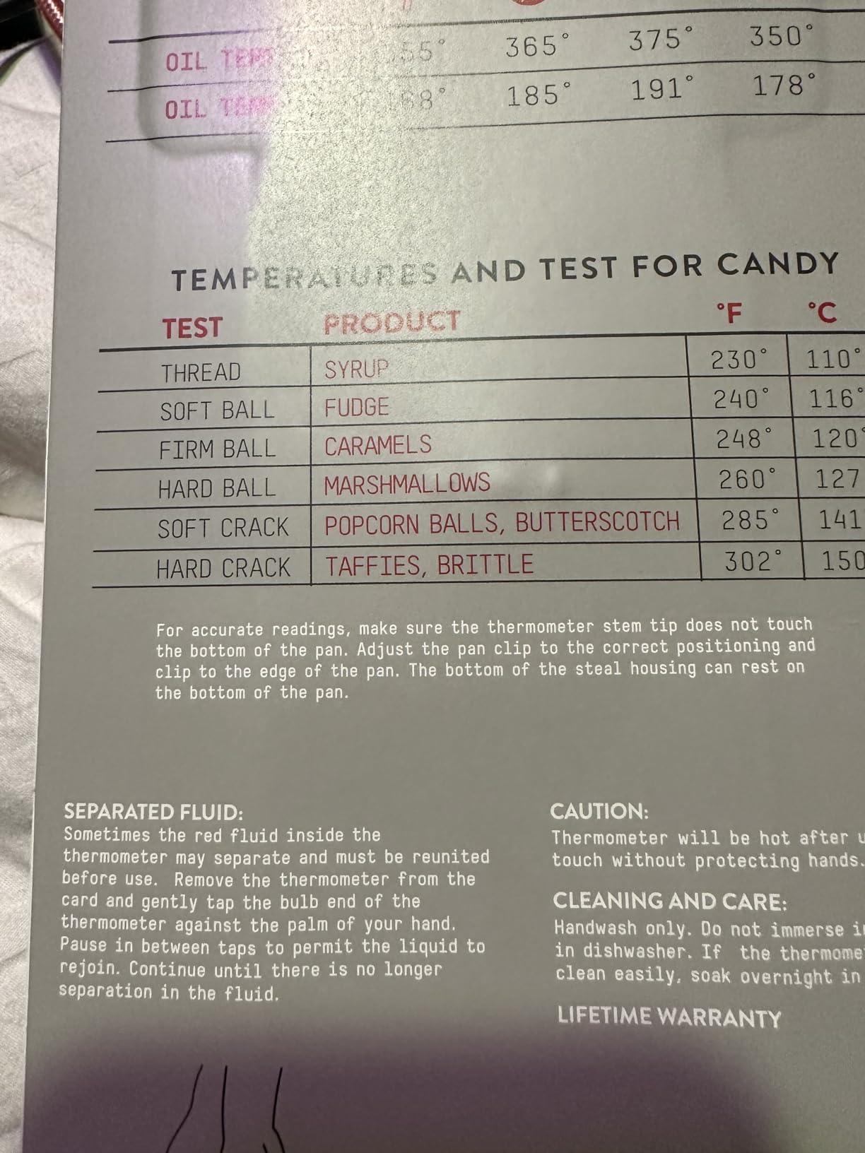 Taylor Stainless Steel Candy and Deep Fry Thermometer, 12-Inch Analog Paddle with Pan Clip, Ideal for Frying, Sugar, Brewing, Syrup, and More customer photo 1