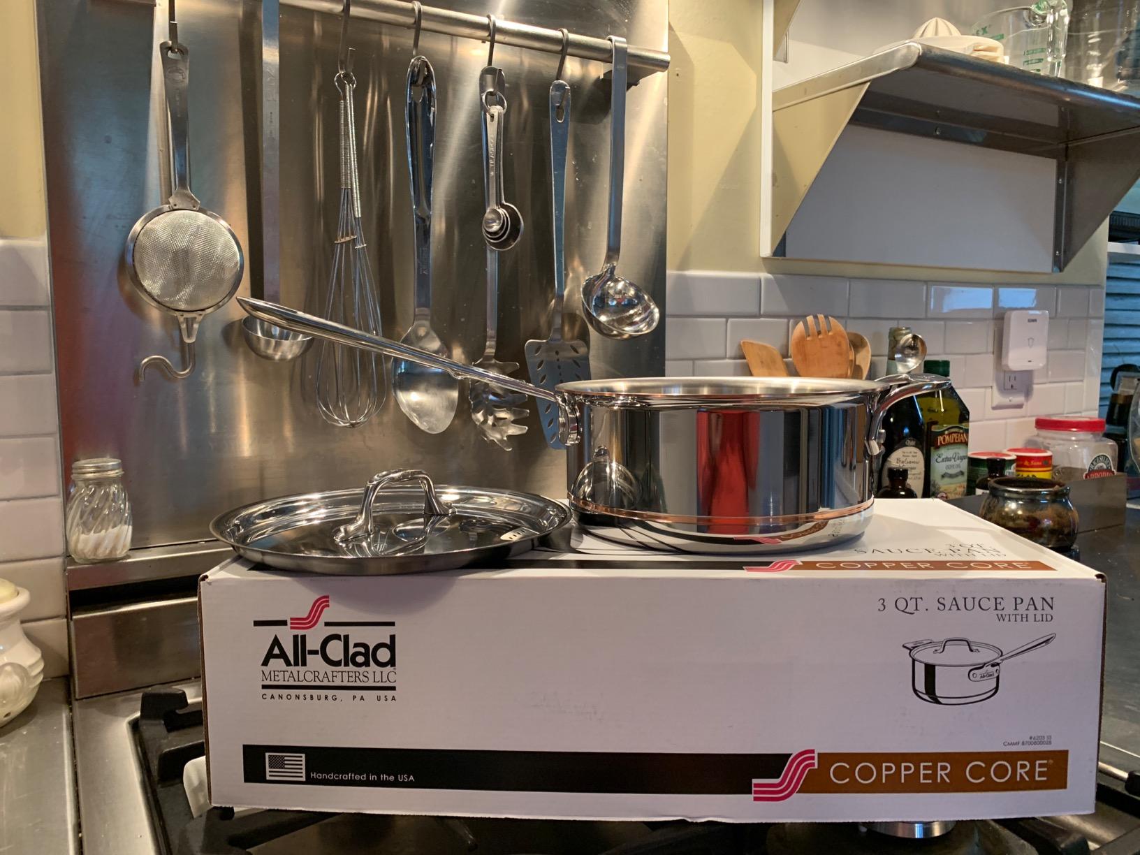 All-Clad Copper Core 5-Ply Stainless Steel Sauce Pan 3 Quart Induction Oven Broiler Safe 600F Pots and Pans, Cookware Silver customer photo 2