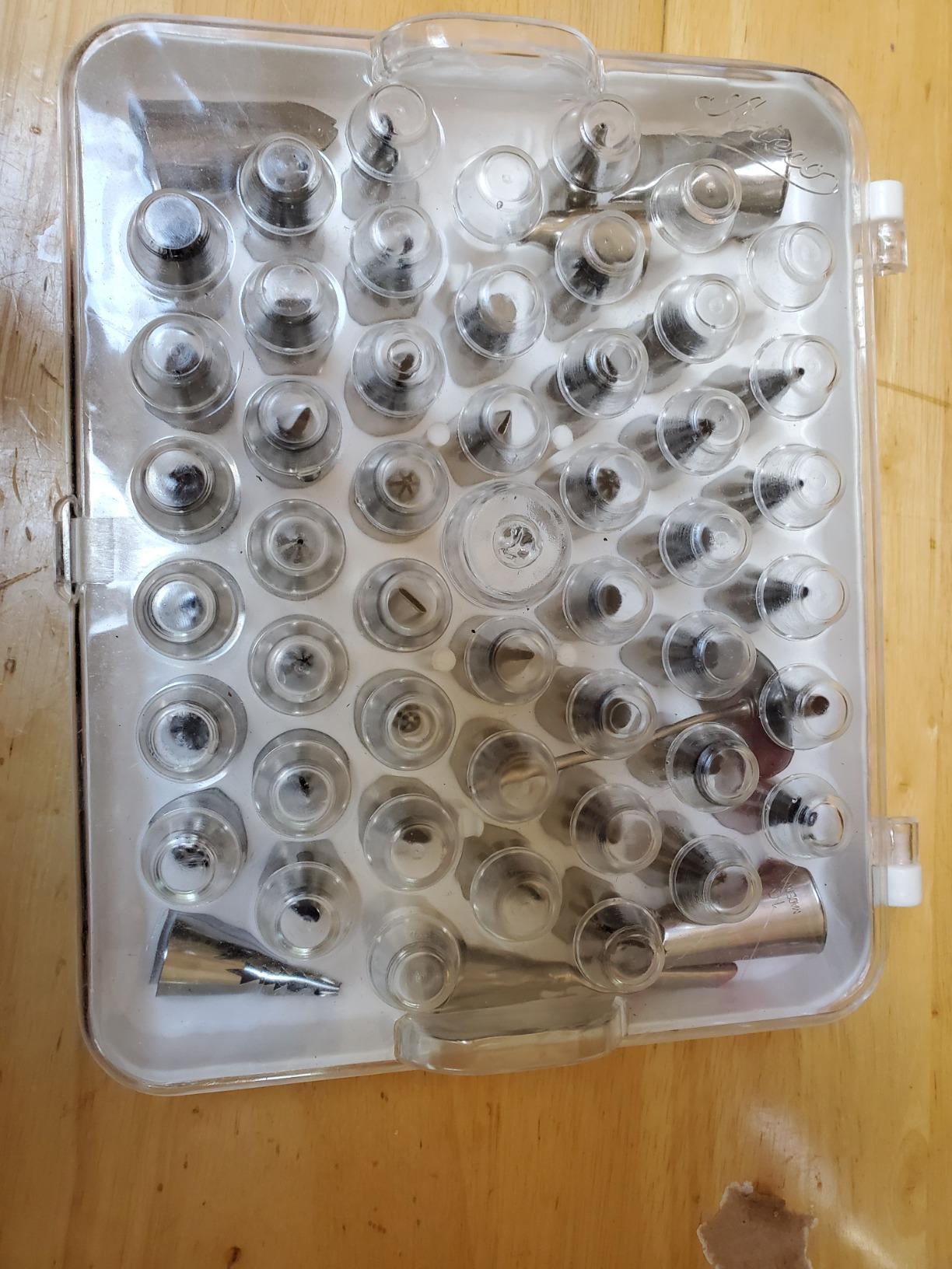 Ateco 783-55 Piece Cake Decorating Set, Includes 52 Stainless Steel Tubes, 1 Standard Coupler, 2 Flower Nails in Hinged Storage Box customer photo 2