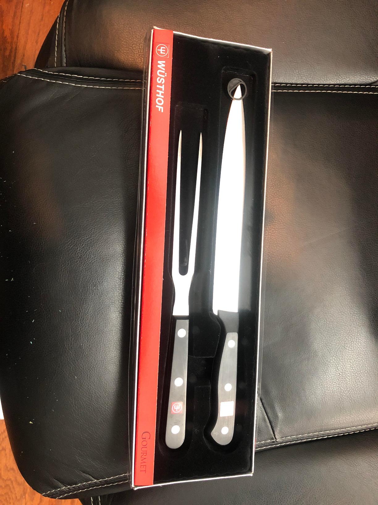 WÜSTHOF Gourmet 2-Piece Carving Knife Set,Black customer photo 1