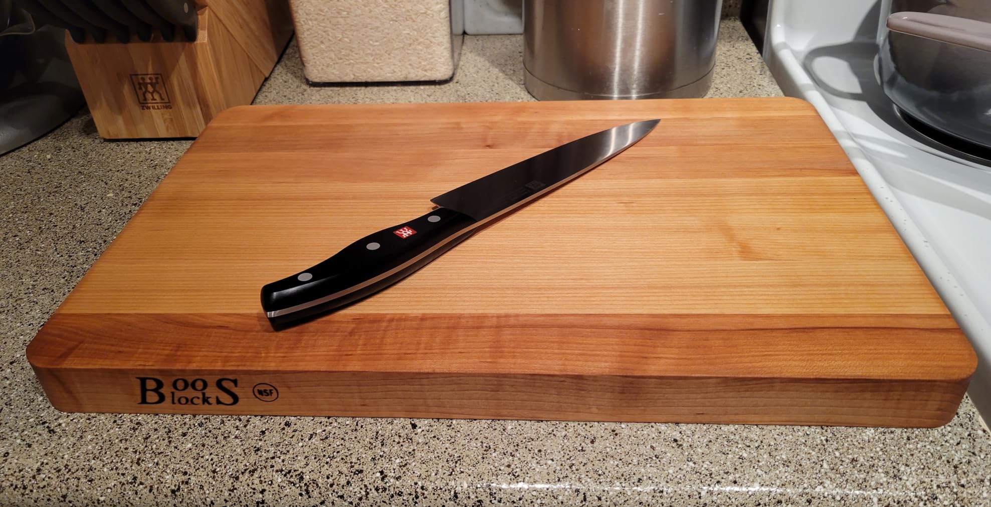 John Boos Chop-N-Slice Series Rectangular Maple Cutting Board, 16